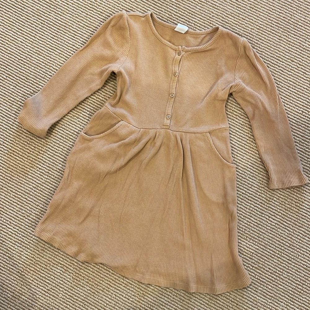 Gap tan waffle knit dress - size 5T